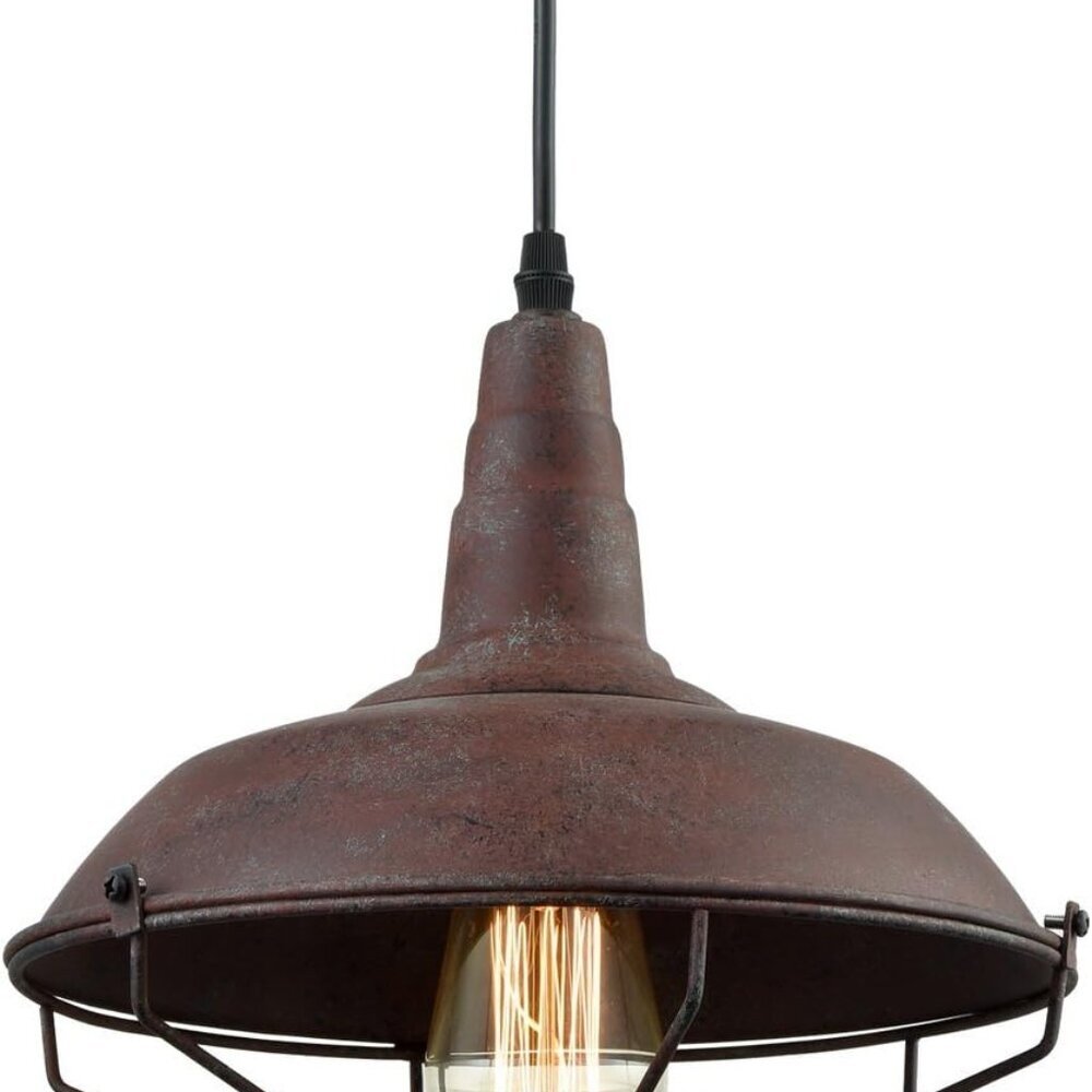 Barn Style Pendant Light Farmhouse Caged Pendant Lighting Industrial Metal Wire